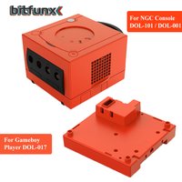 Bitfunx Warm Red NGC Replacement Shell Protective Case GC Game Box for Gamecube DOL001and DOL-101 Game Console