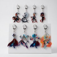 Anime Helluva Boss Kawaii Keychain Cute Keyring Blitzø Moxxie Millie Loona Desk Decoration Bedroom Ornament Gift for Fans