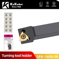 KaKarot Außengewinde-Drehwerkzeug SER1616H16 SER2020K16 SER2525M16 SER SEL Drehmaschine Fräserhalter Hartmetalleinsätze 16ER 16IR