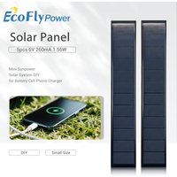 5pcs 6V 260mA 1.56W Solar Panel 254*44MM Mini Sunpower Solar System DIY for Battery Cell Phone Charger