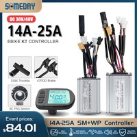 AliExpress NONE Electric Bike KT Controller 14A 15A 17A 22A 25A Sine Wave with LCD5 Display 36V 48V SM Waterproof with Light Plug