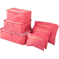 JJYY 1 Set /6 Pieces of Clothing Travel Storage Bag Set Organizer Duffel Bag Suitcase Handbag Closet Divider Drawer
