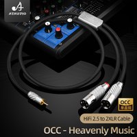 High Quality OCC HiFi 2.5mm to 2XLR Cable for Mp3 Player AMP 2.5mm Jack Audio Output to 3Pin XLR Adapter Cable