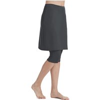 Women's capris leggings energetic skirt swimsuit sunscreen skirt (Gray)