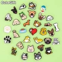 1pcs Dog Corgi Bulldog Shoe Charms Accessories,Shoe Decorations Pins for Woman Men Girls Boys Kids,Garden Sandals Clog Buckles