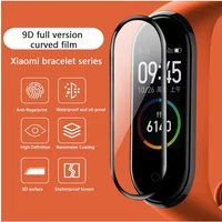 10D Film Glass for Xiaomi Mi Band 9 8 7 6 Screen Protector Miband 6 5 Smart Watchband Full Protective Cover Case Strap Bracelet