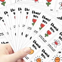 100pcs/25sheets Cute Rectangular Sticker Gift Box Decor Open Me Stickers Thank Stickers for Small Packaging 3 * 6CM
