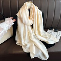 Dustproof Solid Color Simple Long Silk Scarf Versatile Scarf Women's Beach Scarf 180 * 90cm