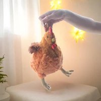 New 1Pcs Soft Stuffed Chicken Home Decor Dolls Pencil Case Simulation Funny Plush Chicken Toys Pen Bag For Kid Christmas Gifts