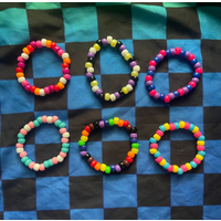 Pride Kandi Bracelets Colorful Beaded Rainbow Bracelet Handmade Rave Accessories