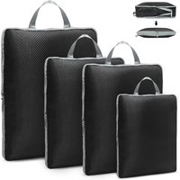 Compression Packing Cubes Travel Luggage Organizer for Carry on Luggage Large Capacity Suitcase Bags Set Waterproof Storage Bags