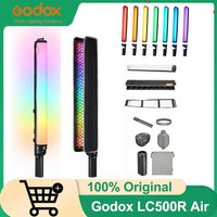 Godox LC500R Air RGB LED Video Light, Inflatable Wand Stick with 2800K-10000K Full Color, APP Control, Rechargeable Battery Grip