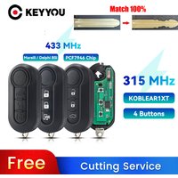 KEYYOU With Cutting Service Remote Key 433MHz For Fiat 500L MPV Ducato Citroen Jumper Peugeot Boxer Marelli / Delphi BSI System