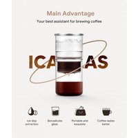 Protable Ice Cold Brew Coffee Pot Set Drip Filter Ecocoffee Iced Tools Barista Hand-made Glass Coffee Maker Coffee Dripper Pot