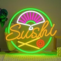 Sushi Neon Sign for Wall Decor Japanese Sushi Neon Light LED Neon Light for Japanese Resturant Home Bar Kitchen Cafe Decoration
