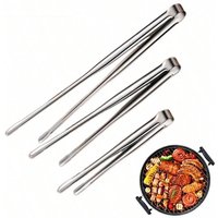 304 Stainless Steel Grill BBQ Tongs Cooking Utensils Multi-purpose Barbecue Clip Food Bread Clip for BBQ Baking Kitchen Gadgets