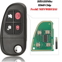 jingyuqin NHVWB1U241 For Jaguar X-Type S-Type 1999-2009 XJ XJR 315MHz 433MHz 4D60 Chip Flip Remote Key 4 Buttons Fo21 Blade