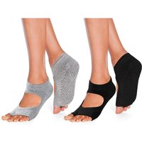 Yoga Socks for Women Non-Slip, Toeless Grippy Pilates Workout Socks, Breathable Dance Fitness Socks with Grip Bottom