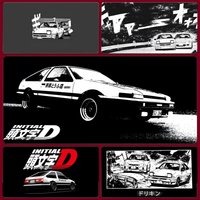 Cool Fast Anime I-Initial D Mouse Pad Large Gaming Mousepad with Stitched Edges Thickened Desk Mat PC
