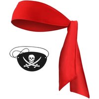 2Pcs Pirate Accessories Pirate Party Supplies 1 Pcs Head Bandana Sports Head Ties 1Pcs Pirate Eye Patches Christmas Party