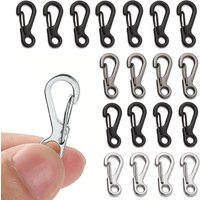 4/10Pcs Carabiner D-Ring Key Chain Spring Clips Mini Aluminium Alloy Hang Buckle Survival EDC Gear Outdoor Camping Keyring Tool