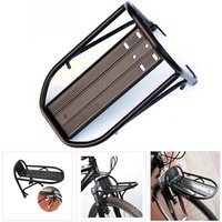 Aluminum Alloy Bicycle Front Rack 10kg Load Bike Cargo Carrier Rack for Mountain Road City Bike Touring Commuting Accessories