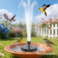 1pc Solar Powered Fully Automatic Fountain with 6 Nozzles for Bird Bathing Gardens Fish Tanks Swimming Pools and Outdoor