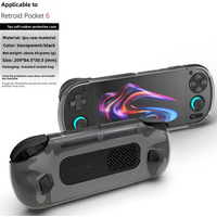 For Retroid Pocket 6 Game Console Case Anti-slip Grips For RP6 TPU Handheld Game Host Soft Shell Protective Cover Soft