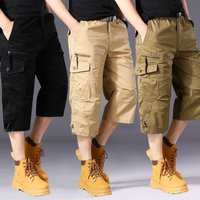 Summer Cotton Cropped Cargo Shorts Men Young People Straight Leg Sports Camouflage Work Shorts Casual Cotton Workwear Shorts Man