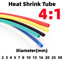 5m 4:1 Adhesive heat shrink tube, color heat shrink tube, double wall heat shrink tube Inner diameter of circle 2 4 8 10 25 30mm