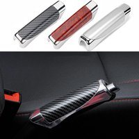 1PCS Car Handbrake Cover Protector - Carbon Fiber/Wood Grain Style Anti-Slip Water & Dust Resistant Car Interior Accessory