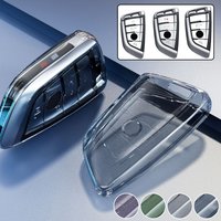 1PCS TPU Transparent Car Key Case Cover Holder Shell For BMW F20 G20 G30 X1 G05 X6 X7 Auto Accessories Holder Shell Keychain