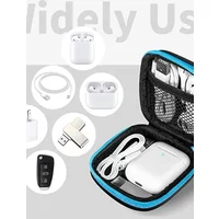 1pcs Mini Portable Earphone Bag Coin Purse Headphone USB Cable Case Carrying Pouch Bag Earphone Accessory Square Storage Box