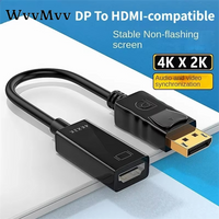 4K DP DisplayPort to HDMI-compatible Adapter Converter Display Port DP to HDMI-compatible HDTV Adapter Video Audio PC Laptop PC