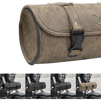 PU Leather Motorcycle Tool Bag Front Fork Handlebar Roll Tail Storage Saddlebags Tool Pouch