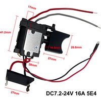 DC7.2-24V Electric Drill Switch Cordless Drill Speed Control Button Trigger W/Small Light Power Tool Parts For Bosch