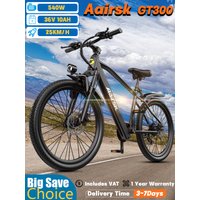 AliExpress NONE Aairsk GT300 City Ebike 540W Peak Motor 36V 10Ah Lithium Battery Off-Road Electric Bicycle 26*1.95