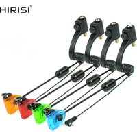 Hirisi LED Carp Fishing Swingers with Quick Change Connector Bite Alarm Indicators 4-Color LED & Adjustable Weight B2045