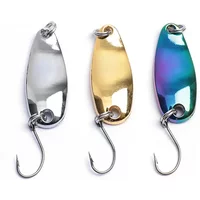 1Pcs 2.5/3.5/5g Mini Wobbler Sequin Spoon Lure Hard Bait Spinnerbait Isca Artificial Pesca Wobblers Fly Fishing Tackle 5 Colors