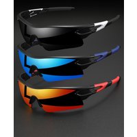 AliExpress VEGUEROS 3PCS Colorful Wraparound Sports Sunglasses - One-Piece Lens Fashion Unisex, for Running, Cycling, Fishing & Daily Casual uv400