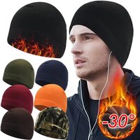 1/3Pcs Fleece Hat Tactical Windproof Outdoor Hiking Accessories Hunting Military Men Caps Snowboard Cycling Warmer Beanies