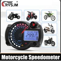 12V 7 Color Backlight Motorcycle Speedometer 0-12000 RPM Tachometer Odometer Dashboard Panel for Honda Suzuki Yamaha Kawasaki