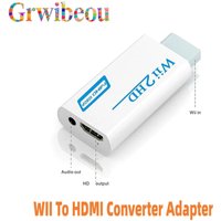 Full HD 1080P Wii to HDMI-compatible Converter Adapter Wii2HDMI-compatible Converter 3.5mm Audio for PC HDTV Monitor Display
