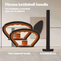 Adjustable Kettlebell Handle, Multifunctional Grip for Dumbbells Weight Plates Barbell Ball, Portable Fitness Kettlebell Convert