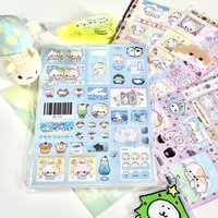 16 Stickers Cute Bear New Film Stickers Popular Cute Healing Ins Style Peripheral Collage Material Waterproof Stickers Japanese