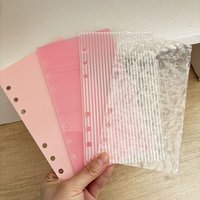 Acrylic A6 Notebook Cover Transparent/Water Ripple DIY Photo Album Notebook Loose Leaf Binder Cover Hard