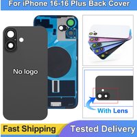 For iPhone 16 Battery Back Cover with Camera Lens Phone Rear Housing Case Replacement Part iPhone 16 plus Back Cover Glass