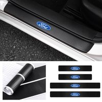Car Door Sill Anti kick Sticker Scuff Antis Scratch Carbon Fiber For Ford Focus ST Ranger Mondeo Kuga Ecosport Fiesta Shelby MK3