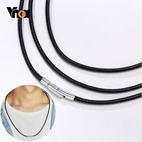 Vnox Basic 2/3 mm Wide Rope Chain Choker Necklaces for Men Women 16/18/20/22/24/26/28/30 Inch Accessories