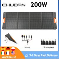 Składane panele słoneczne o mocy 200 W, przenośny panel słoneczny o mocy 100 W, kompletny zestaw do ładowania energią słoneczną o mocy 420 W, idealny do użytku na zewnątrz, podczas podróży, na